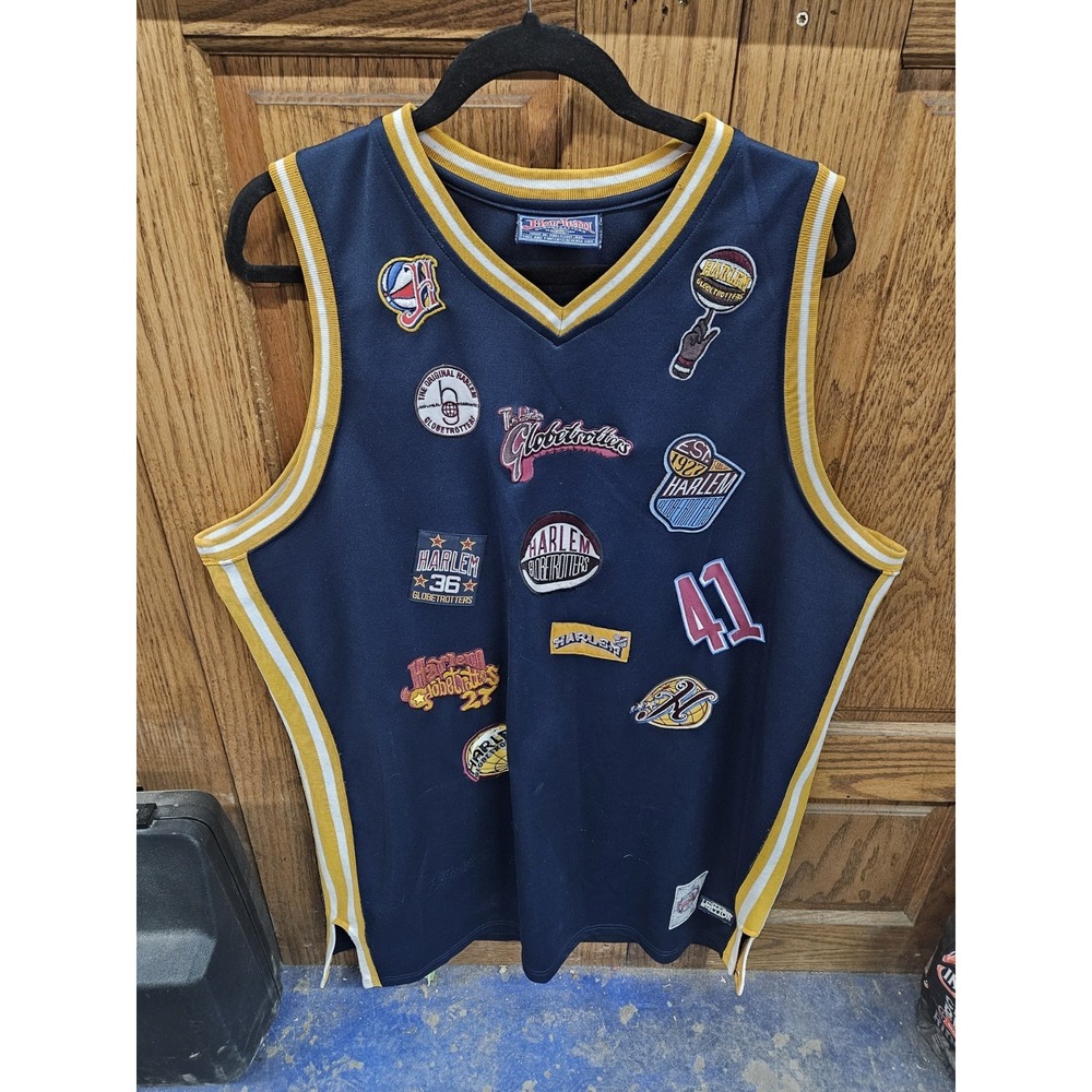 Vtg‎ Harlem Globetrotters Limited Edition Jersey Size 2XL Platinum Fubu